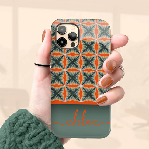 Christmas Pattern Custom Name iPhone Case